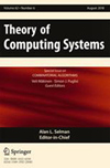 Theory Of Computing Systems封面