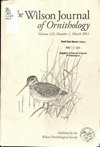 Wilson Journal Of Ornithology封面